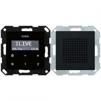 Gira Unterputz-Radio RDS mit einem Lautsprecher (schwarz matt) 