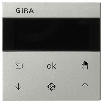 Gira System 3000 Jalousieuhr Display (Edelstahl (lackiert)) 