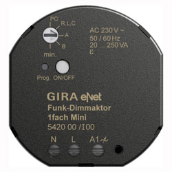 Gira eNet Funk-Dimmaktor 1fach Mini 20 - 250 W/VA 