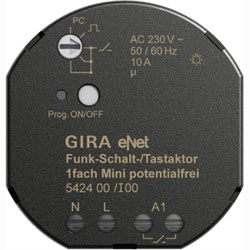Gira eNet Funk-Schalt-/Tastaktor 1fach Mini potenzialfrei 