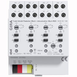 Gira eNet Funk-Schalt-/Tastaktor 8fach / Jalousieaktor 4fach REG 