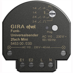 Gira eNet Funk-Universalsender 2fach Mini 