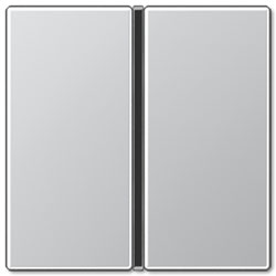 Tastensatz 2fach, komplett (Aluminium) 