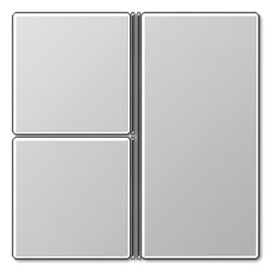 Tastensatz 3fach, komplett (Aluminium) 