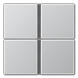 Tastensatz 4fach, komplett (Aluminium) 