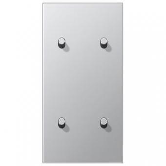 Jung Abdeckung mit 2x2 Kipphebel senkrecht Zylinder (Aluminium) 