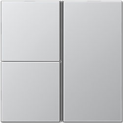 Tastensatz 3fach, komplett (Aluminium) 