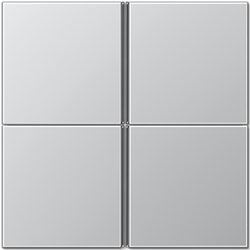 Tastensatz 4fach, komplett (Aluminium) 