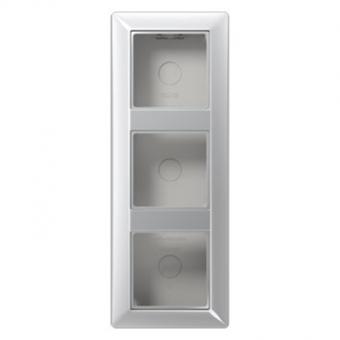 Jung Aufputz-Kappe, 3-fach (aluminium) 