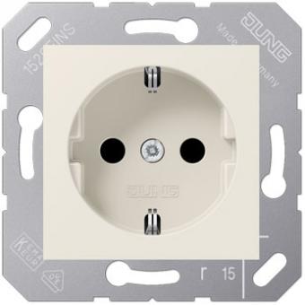 SCHUKO-Steckdose 50x50 für Klappdeckel (weiß) 