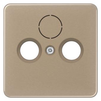 Jung Abdeckung für Antennen-Steckdose, 2- und 3-Loch (gold-bronze) 