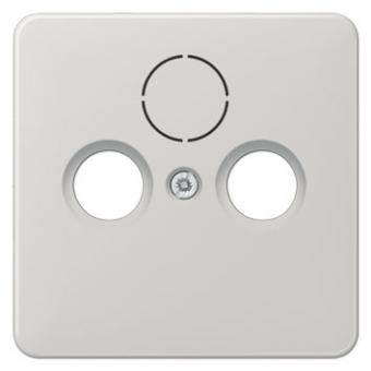 Jung Abdeckung für Antennen-Steckdose, 2- und 3-Loch (lichtgrau) 