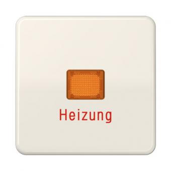 Wippe mit Lichtaustrittsfenster u. Aufschrift "Heizung" (weiß) 