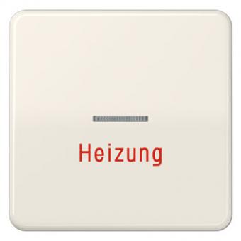 Wippe mit Lichtleiter und Aufschrift "Heizung" (weiß) 