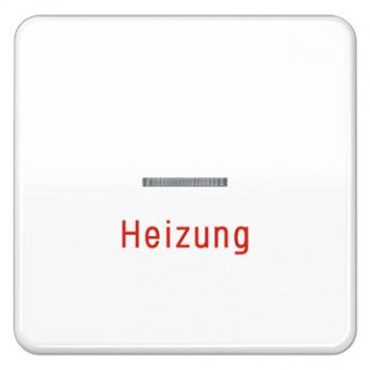 Wippe mit Lichtleiter und Aufschrift "Heizung" (alpinweiß) 