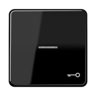Wippe mit Symbol "Tür", mit Lichtleiter (schwarz) 