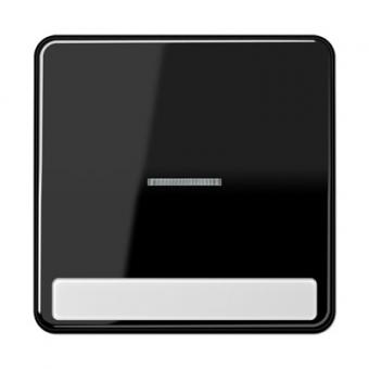 Wippe mit Lichtleiter und Schriftfeld 9 x 58 mm (schwarz) 