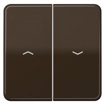 Wippe mit  Symbolen für Jalousie-Schalter (braun) 