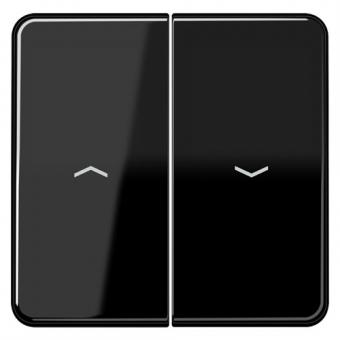 Wippe mit  Symbolen für Jalousie-Schalter (schwarz) 