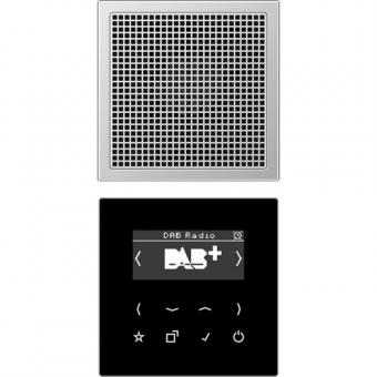 Jung  Smart Radio DAB+, Set Mono (Display schwarz, Lautsprecher Aluminium) 
