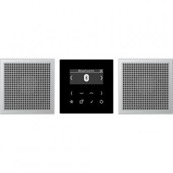 Jung  Smart Radio DAB+ Bluetooth, Set Stereo (Display schwarz, Lautsprecher Aluminium) 