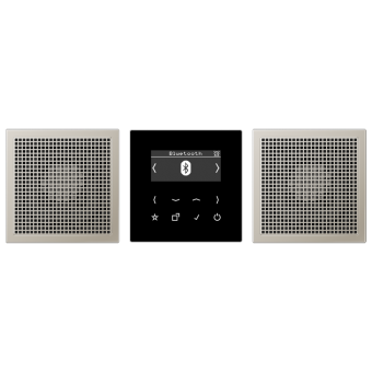 Jung  Smart Radio DAB+ Bluetooth, Set Stereo (Display schwarz, Lautsprecher Edelstahl) 