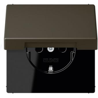 SCHUKO® Steckdose mit Klappdeckel (ombre naturelle 31) 