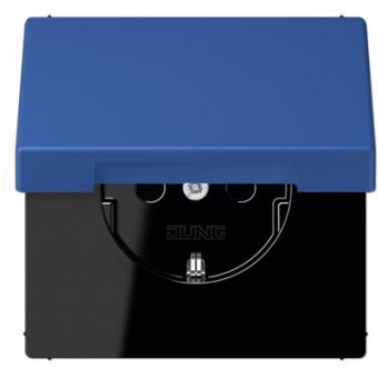 SCHUKO® Steckdose mit Klappdeckel (bleu outremer 59) 