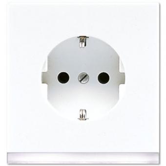 Jung SCHUKO-Steckdose mit LED-Orientierungslicht und Helligkeitssensor (alpinweiß) 