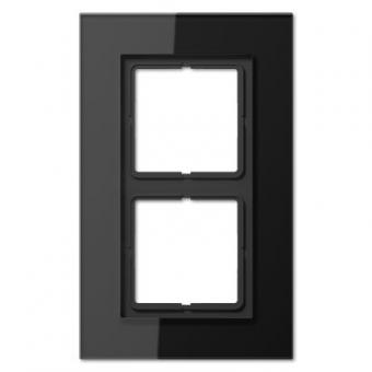 Jung LS Plus Glasrahmen 2-fach, schwarz 