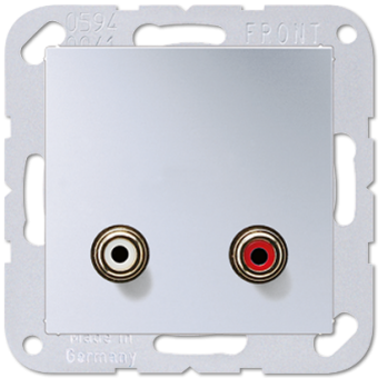 Jung Multimedia-Einsatz Cinch Audio (aluminium) 