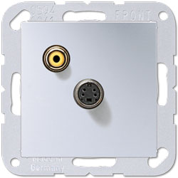 Jung Multimedia-Einsatz Composite Video / S-Video (aluminium) 