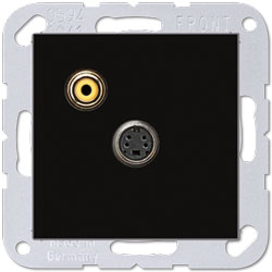 Jung Multimedia-Einsatz Composite Video / S-Video (schwarz) 
