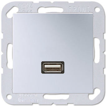 Jung Multimedia-Einsatz USB (aluminium) 