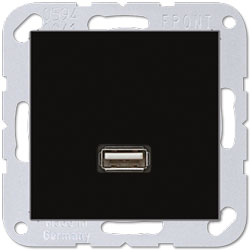 Jung Multimedia-Einsatz USB (schwarz) 