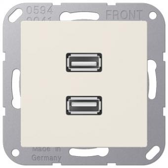 Jung Mutimedia-Einsatz 2 x USB (weiß) 