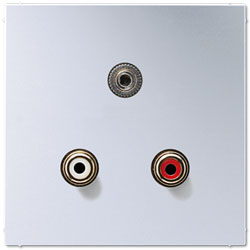 Jung Mutimedia-Einsatz Cinch Audio / Miniklinke 3,5 mm (Aluminium) 