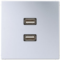 Jung Mutimedia-Einsatz 2 x USB (Aluminium) 