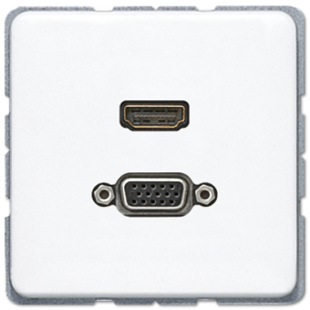 Jung Mutimedia-Einsatz HDMI / VGA (alpinweiß) 