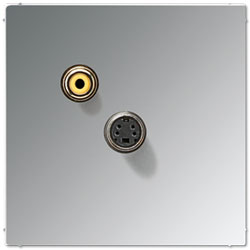 Jung Mutimedia-Einsatz Composite Video / S-Video (Glanzchrom) 