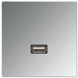 Jung Mutimedia-Einsatz USB (Glanzchrom) 