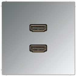 Jung Mutimedia-Einsatz 2 x HDMI (Glanzchrom) 