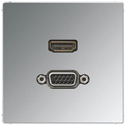 Jung Mutimedia-Einsatz HDMI / VGA (Glanzchrom) 