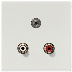 Jung Multimedia-Einsatz Cinch Audio / Miniklinke 3,5 mm (lichtgrau) 
