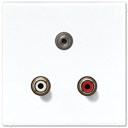 Jung Multimedia-Einsatz Cinch Audio / Miniklinke 3,5 mm (alpinweiß) 