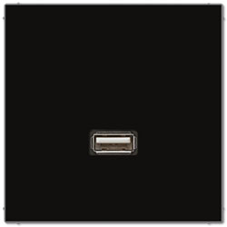 Jung Multimedia-Einsatz USB (schwarz) 