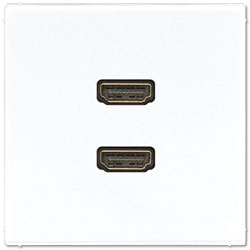 Jung Multimedia-Einsatz 2 x HDMI (alpinweiß) 