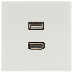 Jung Multimedia-Einsatz HDMI / USB (lichtgrau) 