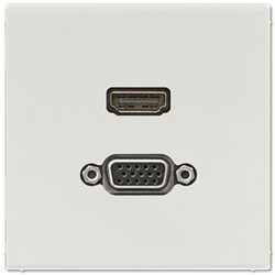 Jung Multimedia-Einsatz HDMI / VGA (lichtgrau) 