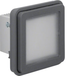 Berker W.1 - LED-Signallicht-Einsatz, weiße Beleuchtung (grau matt) 